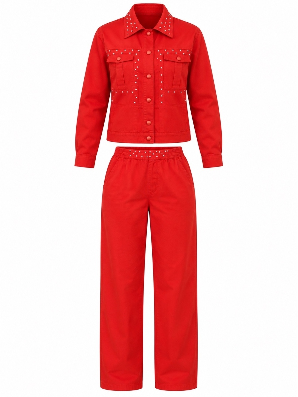 Vintage St. Germain Red Jacket & Pants Set